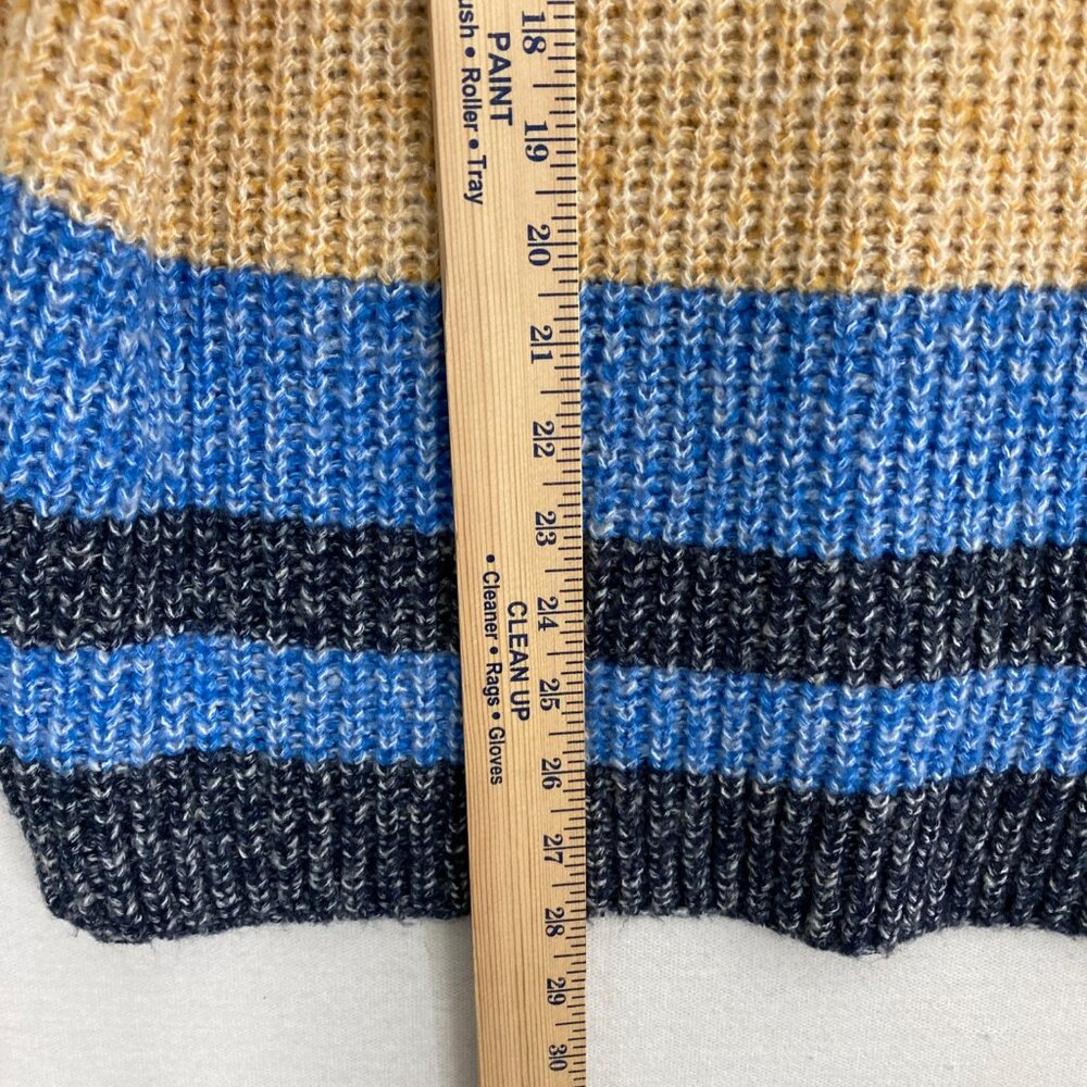 C&C California Color Block Crew Neck Multi Color Cozy Relaxed Sweater 1X - Picture 5 of 9